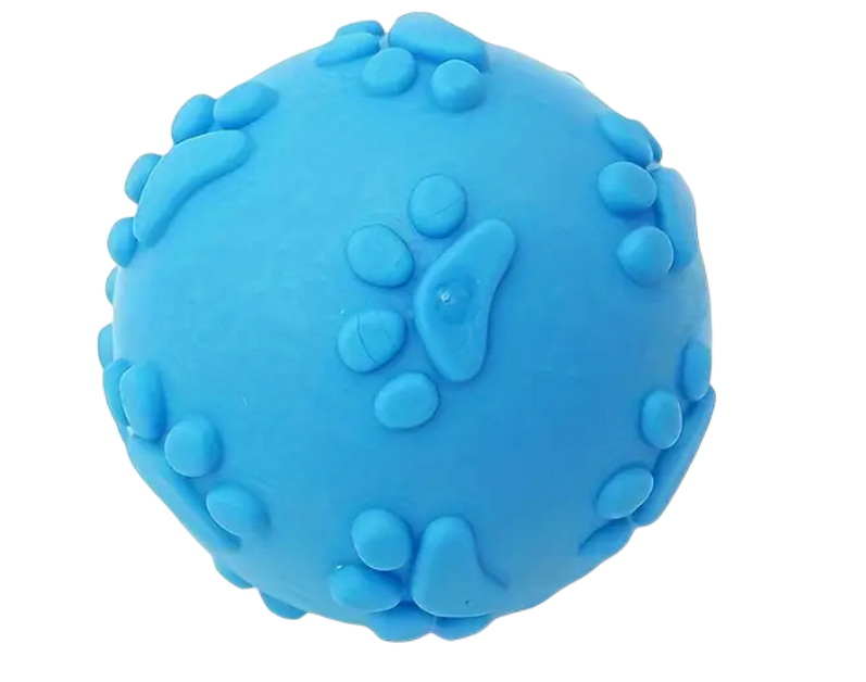 Balle à couinement pour chien avec motif pattes