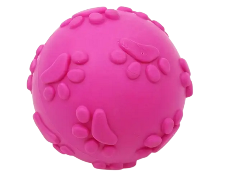 Balle à couinement pour chien avec motif pattes
