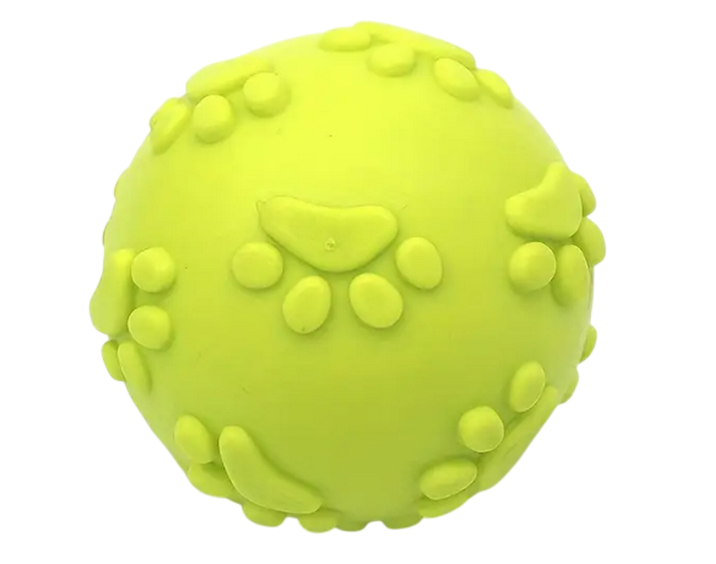 Balle à couinement pour chien avec motif pattes