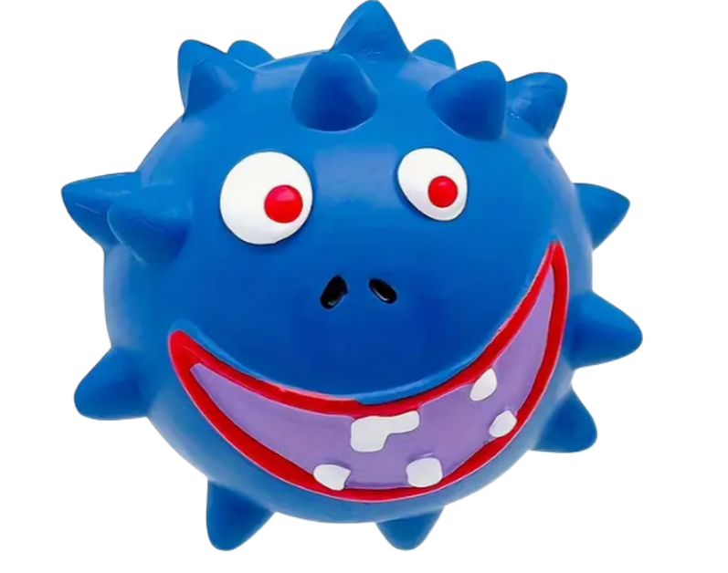 Balle à couinement pour chien extraterrestre bleue