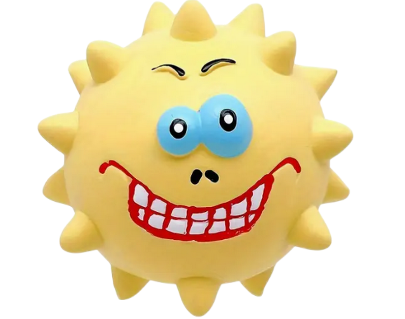 Balle à couinement pour chien extraterrestre jaune