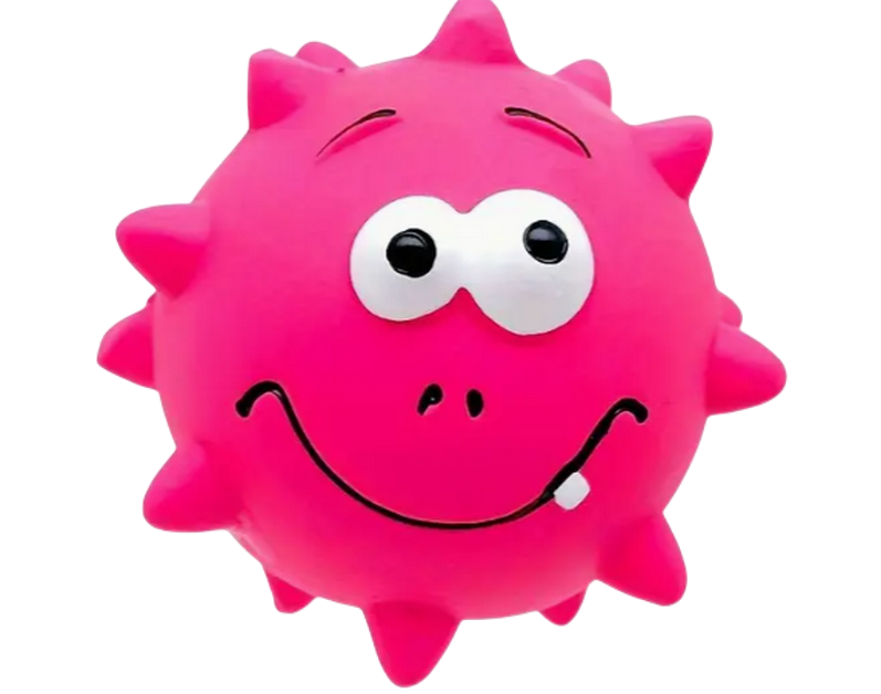 Balle à couinement pour chien extraterrestre rose