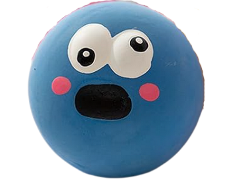 Balle à couinement pour chien minion bleu