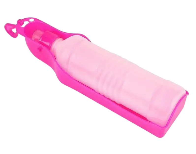 Gourde eau pour chien portable 500 ml rose