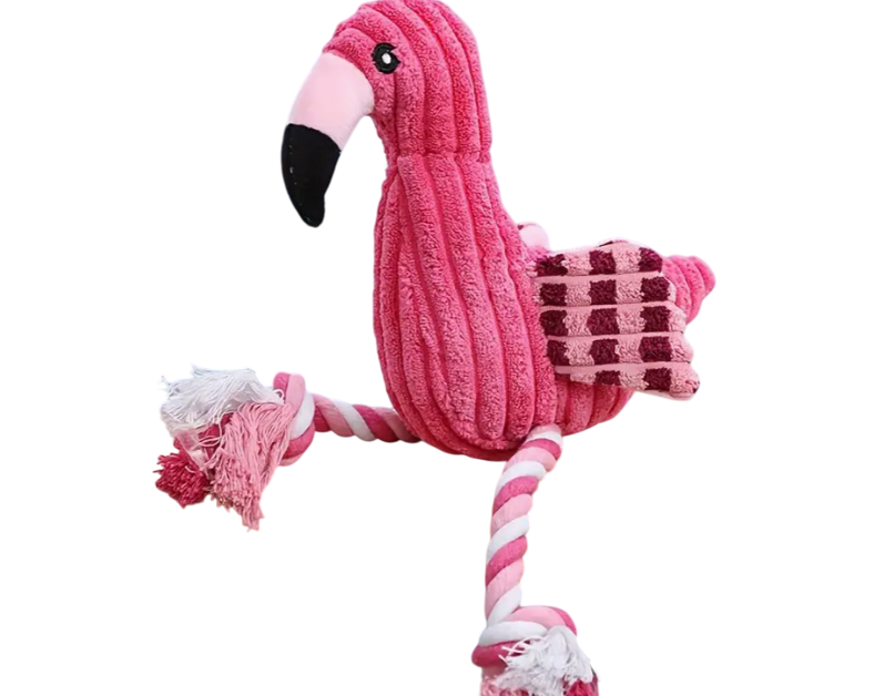 Jouet pour chien peluche Flamand Rose