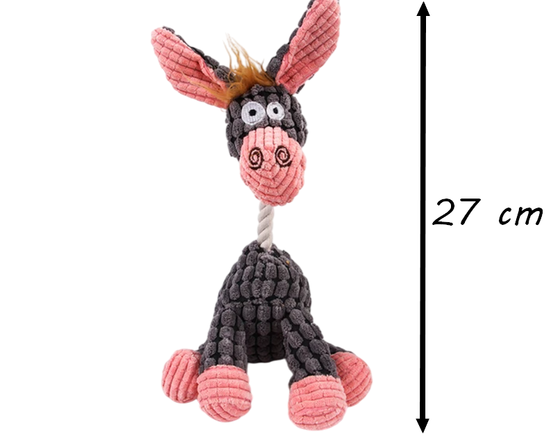 Jouet pour chien peluche petit ane