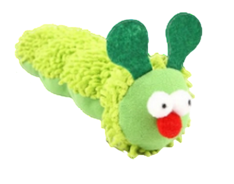 Jouet pour chat chenille verte