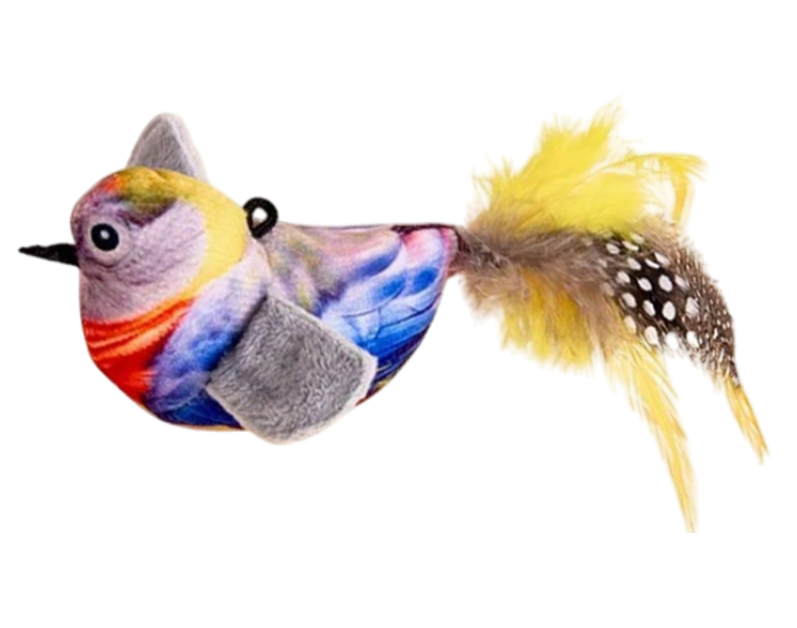 Jouet pour chat petit oiseau sonore interactif