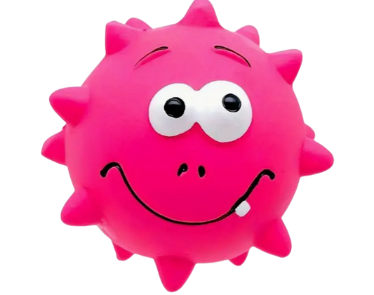 Balle à couinement pour chien extraterrestre rose