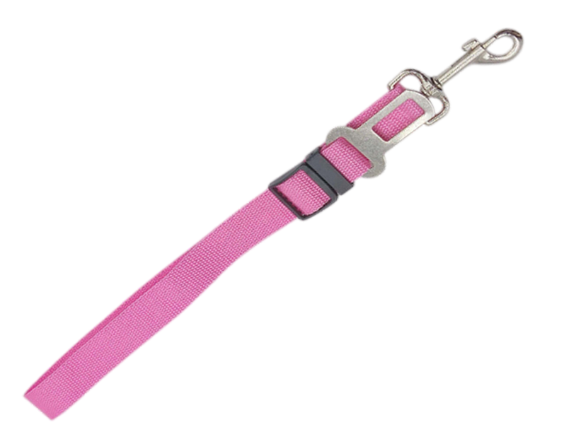Ceinture de sécurité voiture Réglable pour chien coloris rose claire