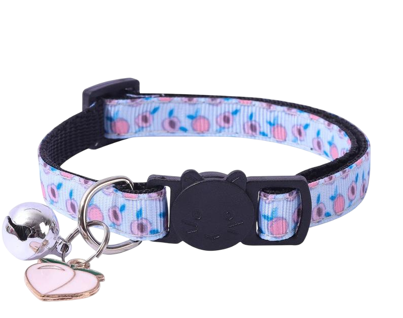 Collier pour chat sa breloque Pêche et sa clochette