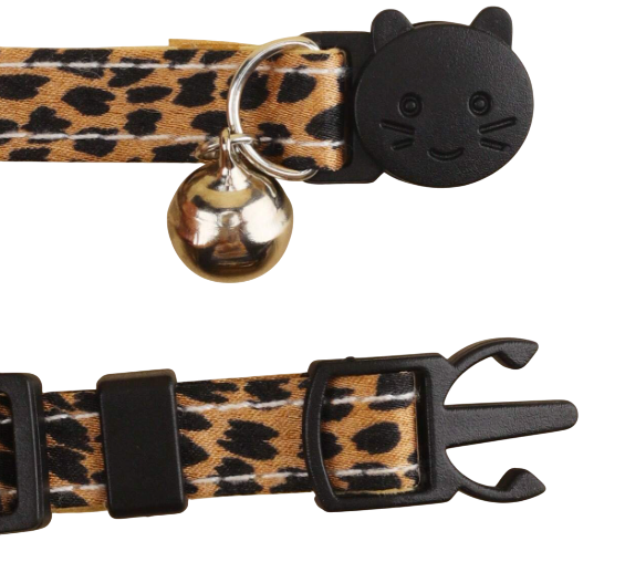 Collier pour chat motif léopard avec sa petite clochette