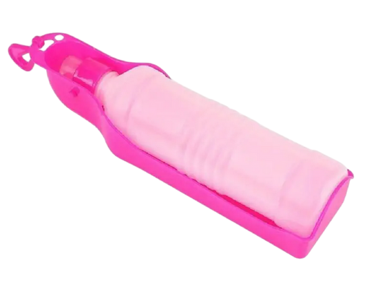 Gourde eau pour chien portable 500 ml rose
